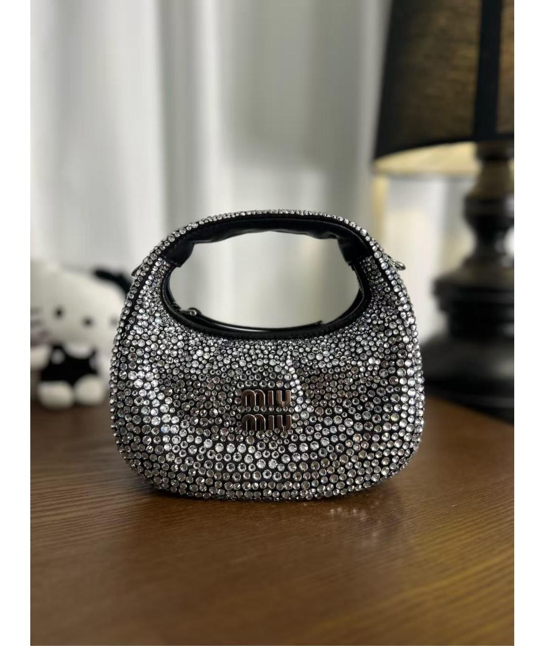 MIU MIU Серебряная сумка с короткими ручками, фото 2