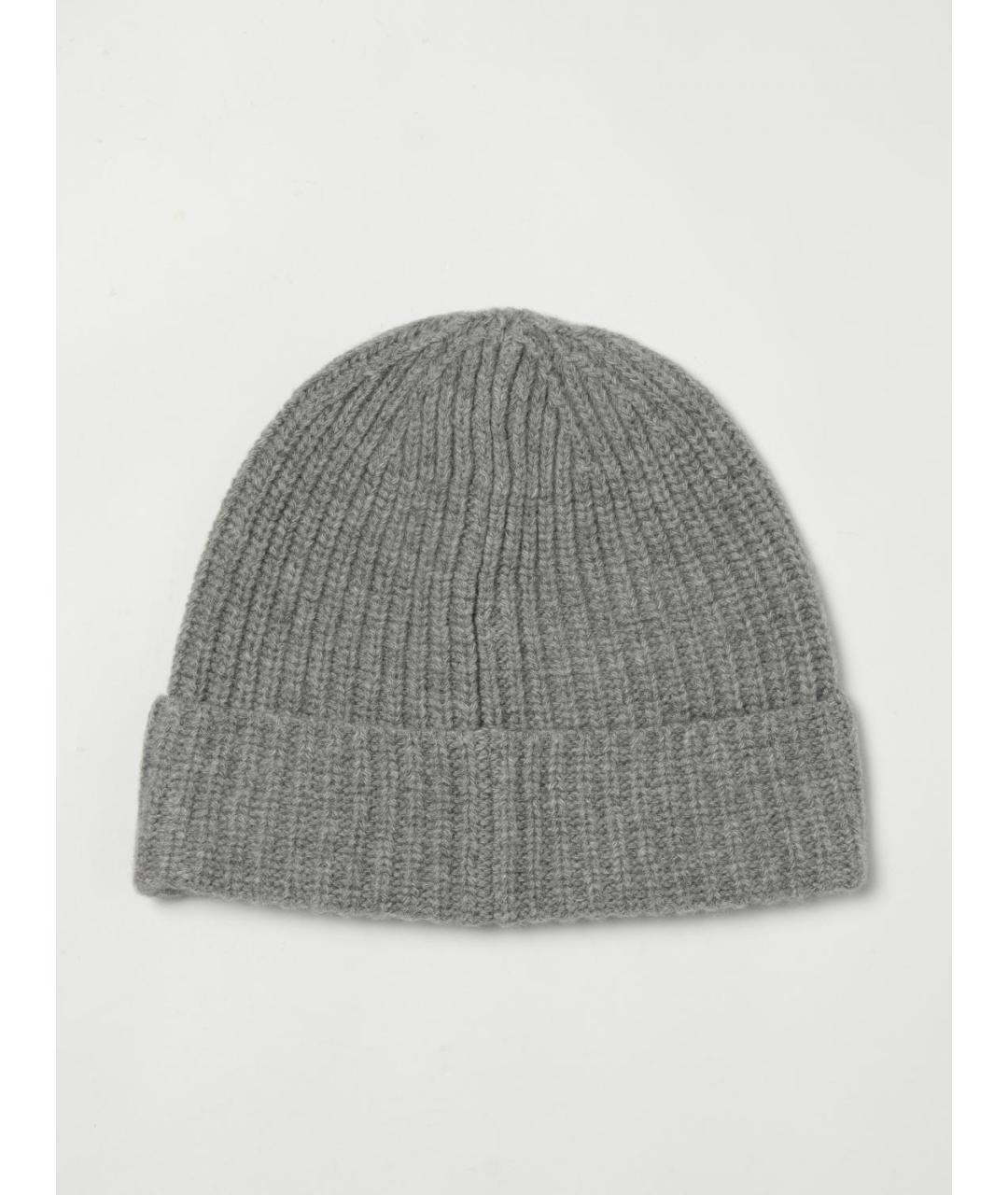 STONE ISLAND Серая шерстяная шапка, фото 2