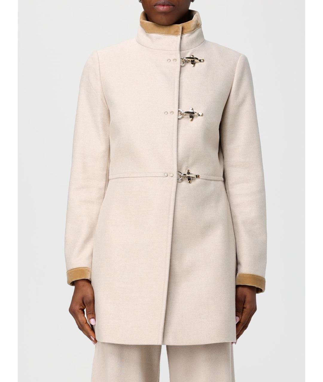 FAY Бежевое шерстяное пальто, фото 2