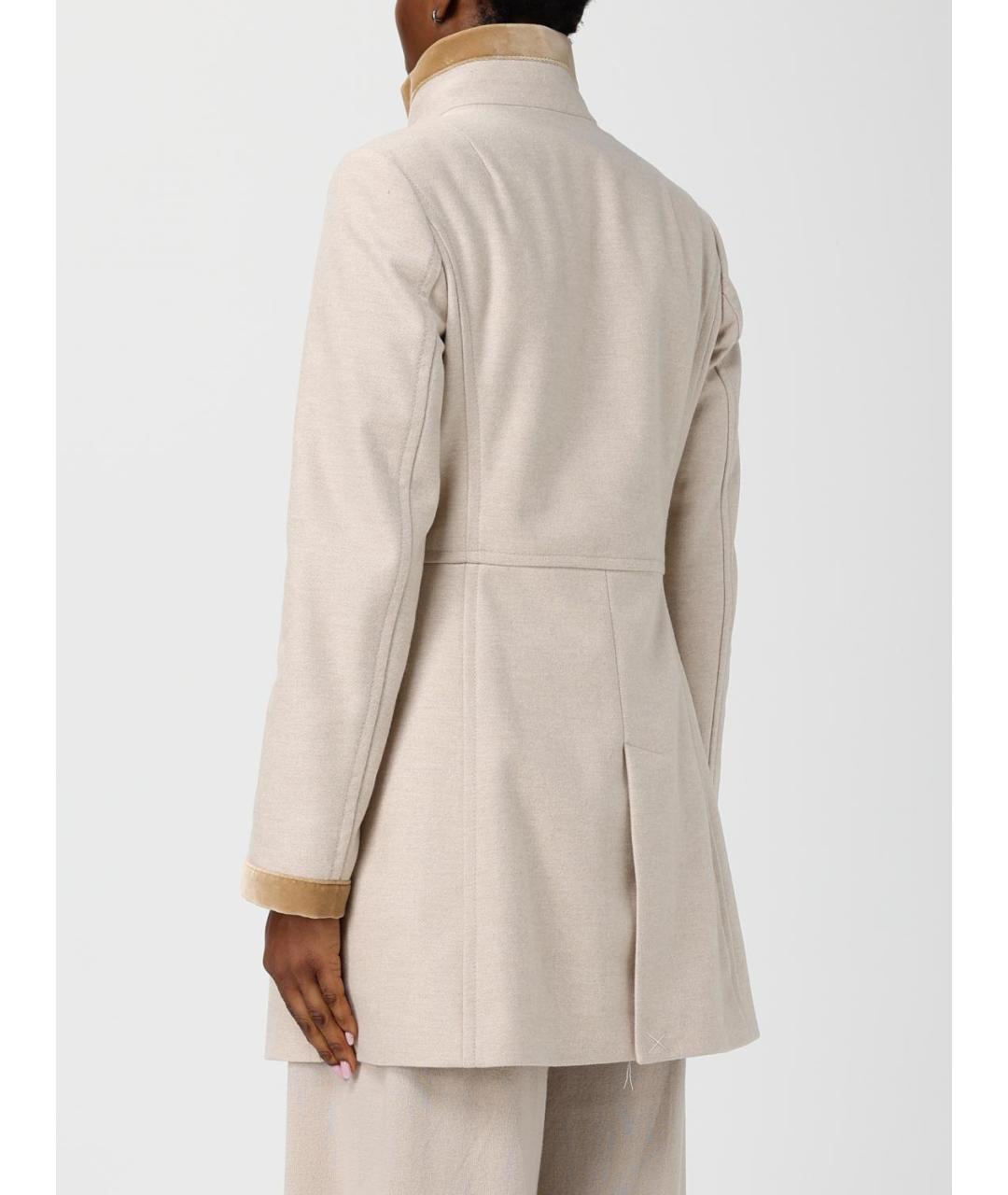 FAY Бежевое шерстяное пальто, фото 3