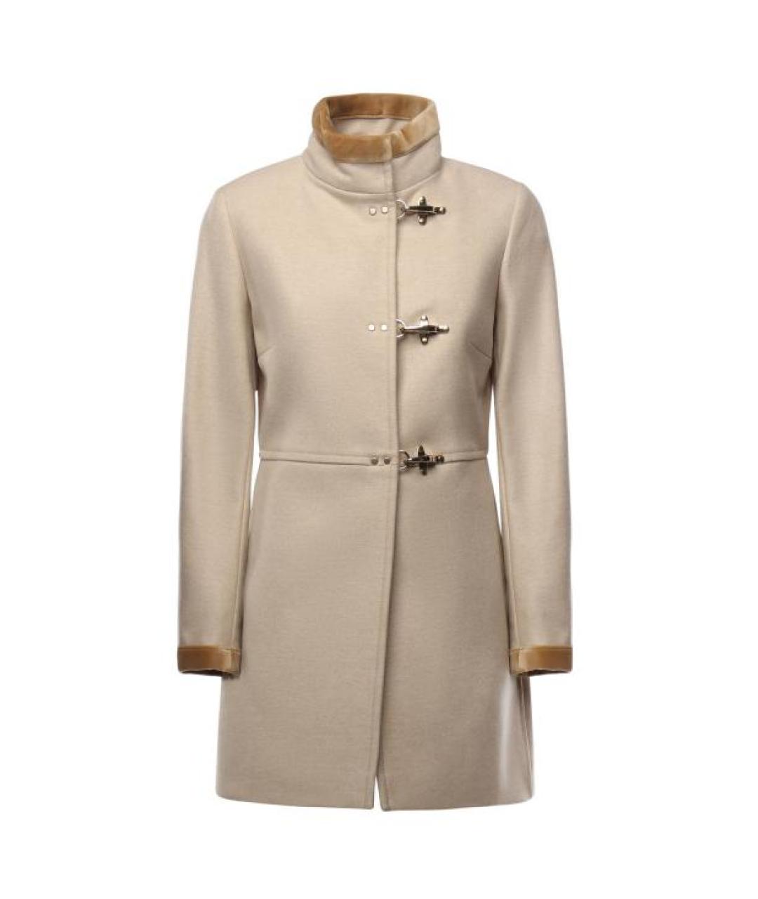 FAY Бежевое шерстяное пальто, фото 1