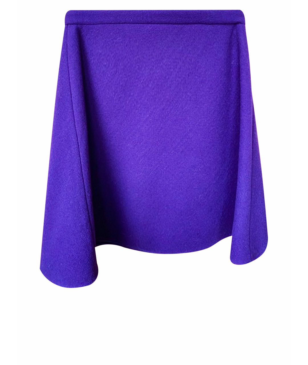 MIU MIU Фиолетовая шерстяная юбка мини, фото 1