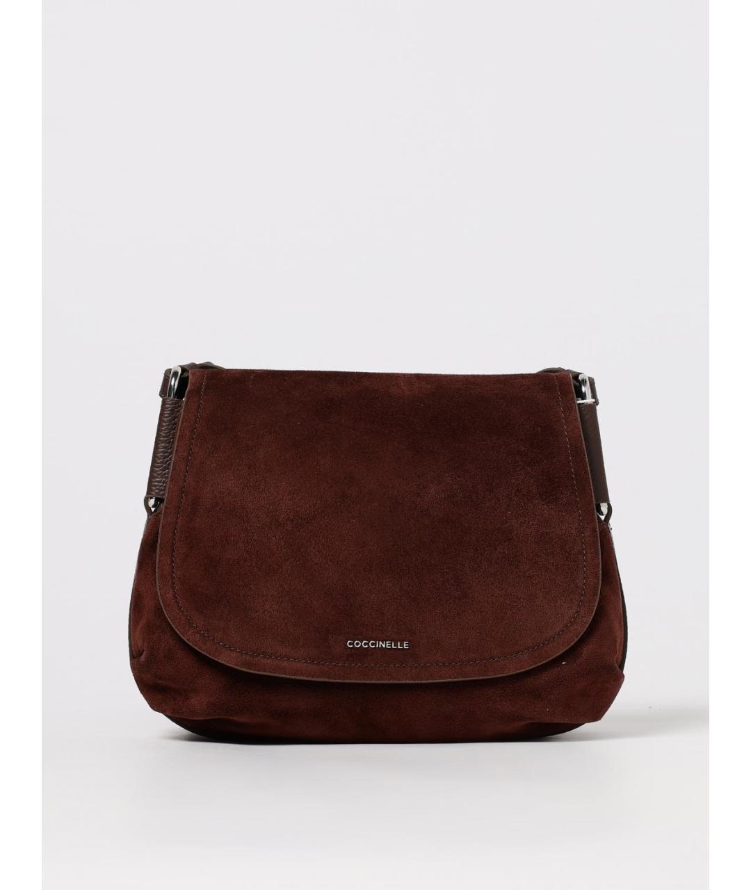 COCCINELLE Коричневая замшевая сумка через плечо, фото 4