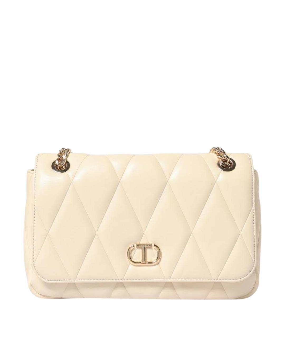 TWIN-SET Бежевая сумка через плечо из искусственной кожи, фото 1