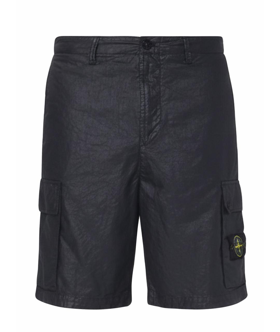 STONE ISLAND Черные полиамидовые шорты, фото 1