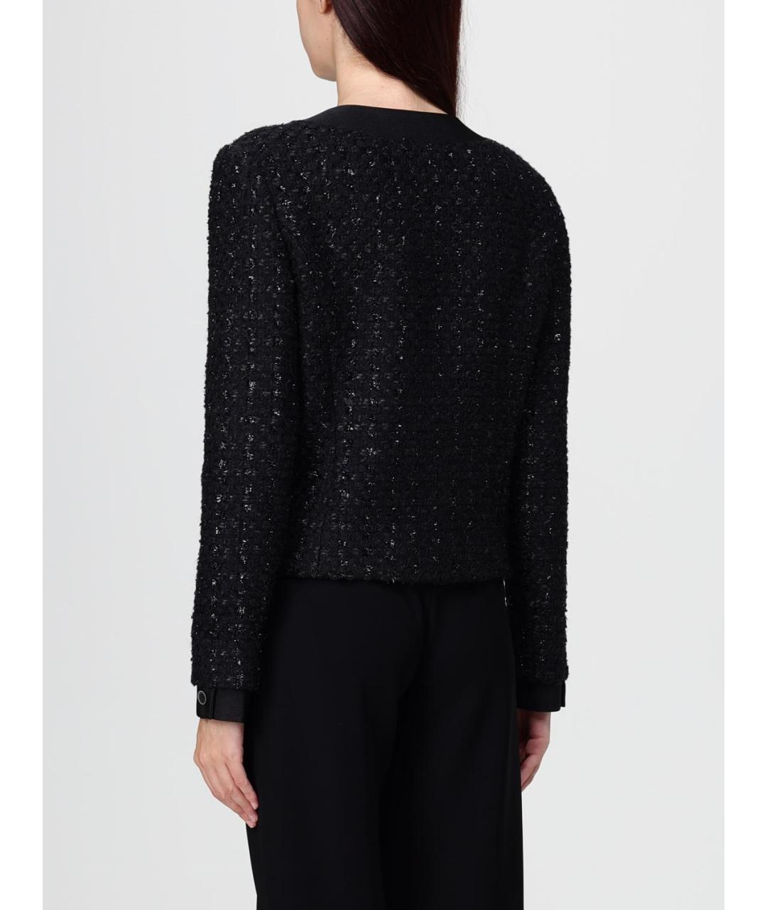 EMPORIO ARMANI Черный полиэстеровый жакет/пиджак, фото 3