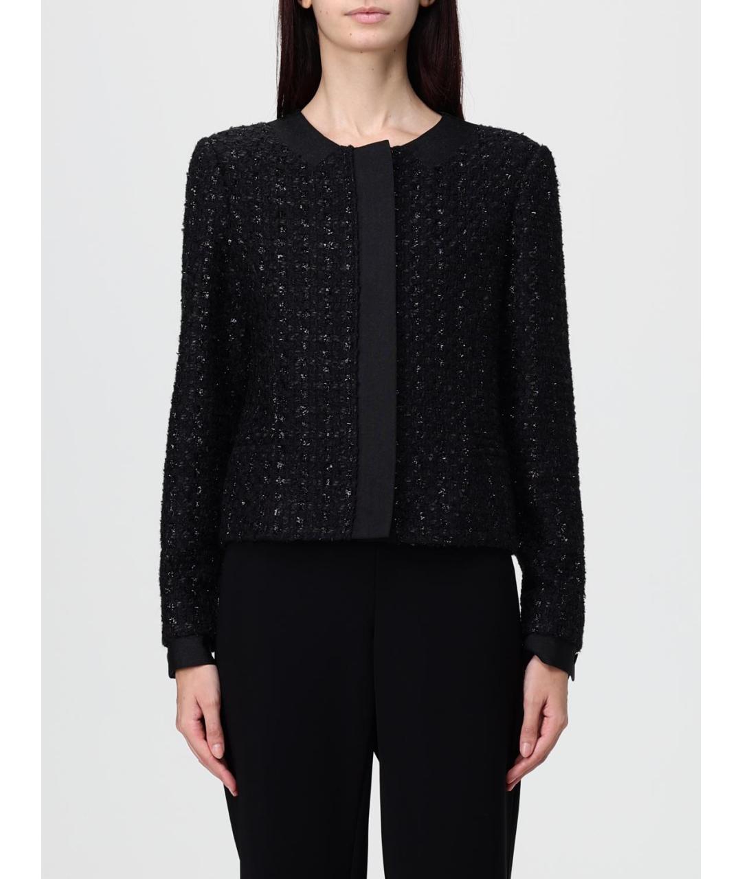 EMPORIO ARMANI Черный полиэстеровый жакет/пиджак, фото 6