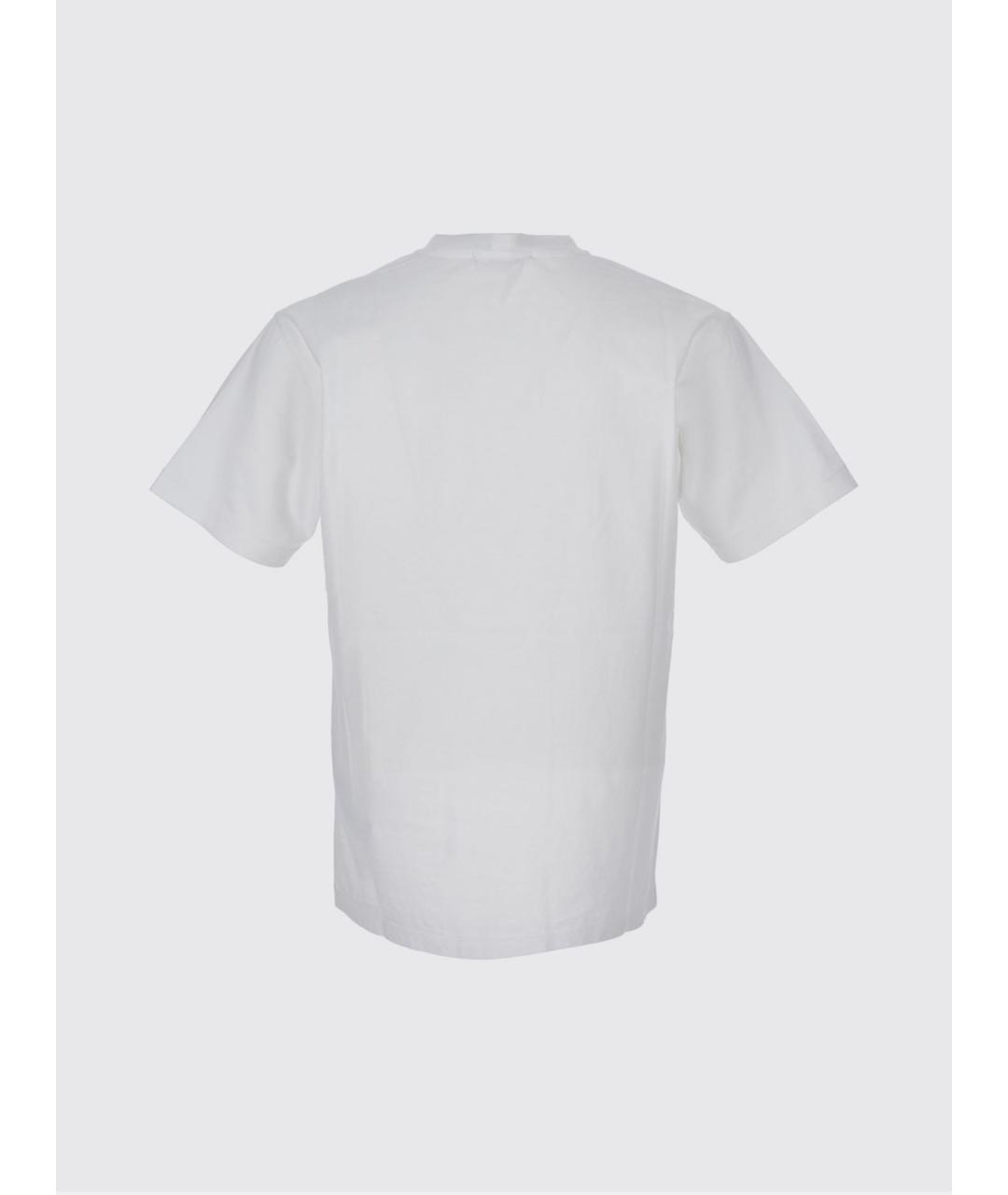 STONE ISLAND Белая хлопковая футболка, фото 3