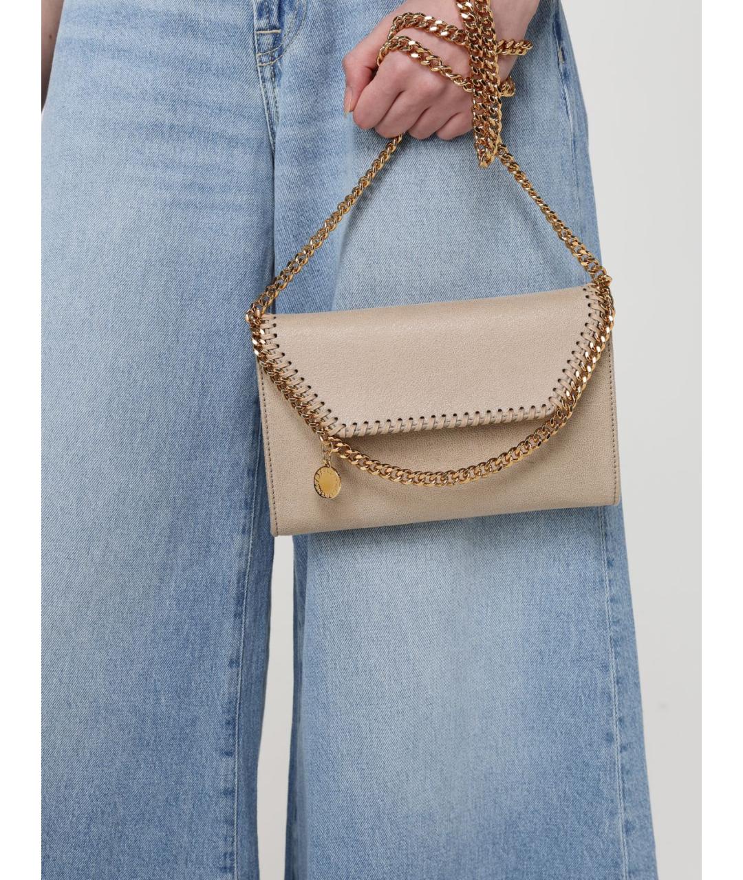 STELLA MCCARTNEY Бежевая сумка через плечо из искусственной кожи, фото 2