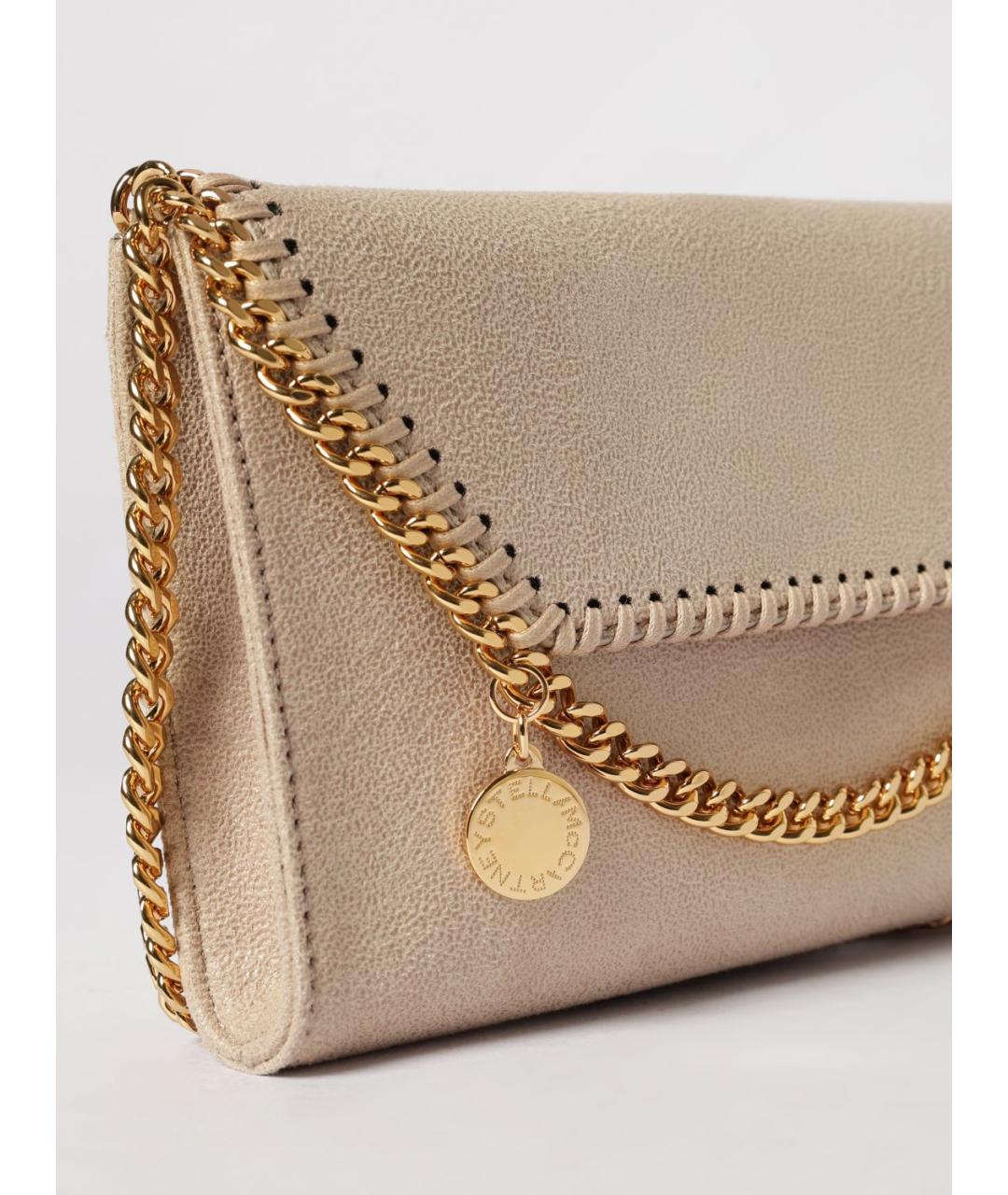 STELLA MCCARTNEY Бежевая сумка через плечо из искусственной кожи, фото 4