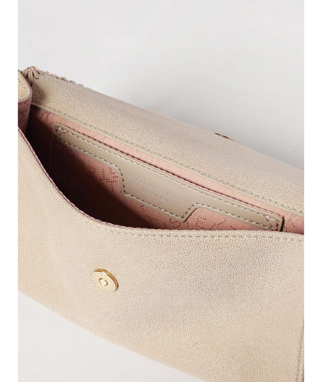 STELLA MCCARTNEY Бежевая сумка через плечо из искусственной кожи, фото 5