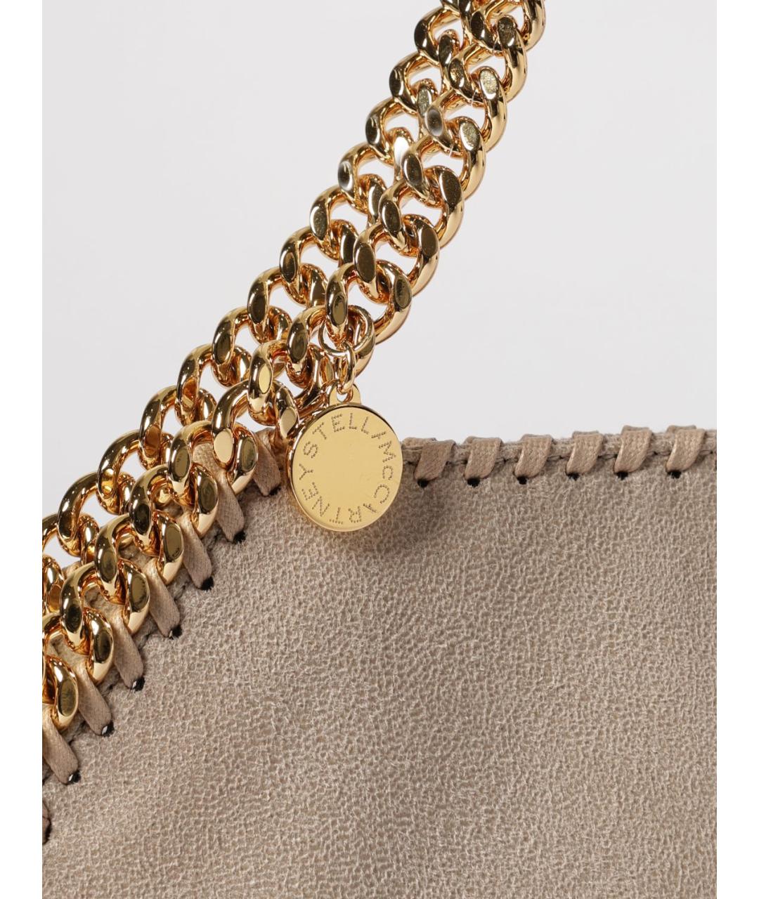 STELLA MCCARTNEY Бежевая синтетическая сумка через плечо, фото 4