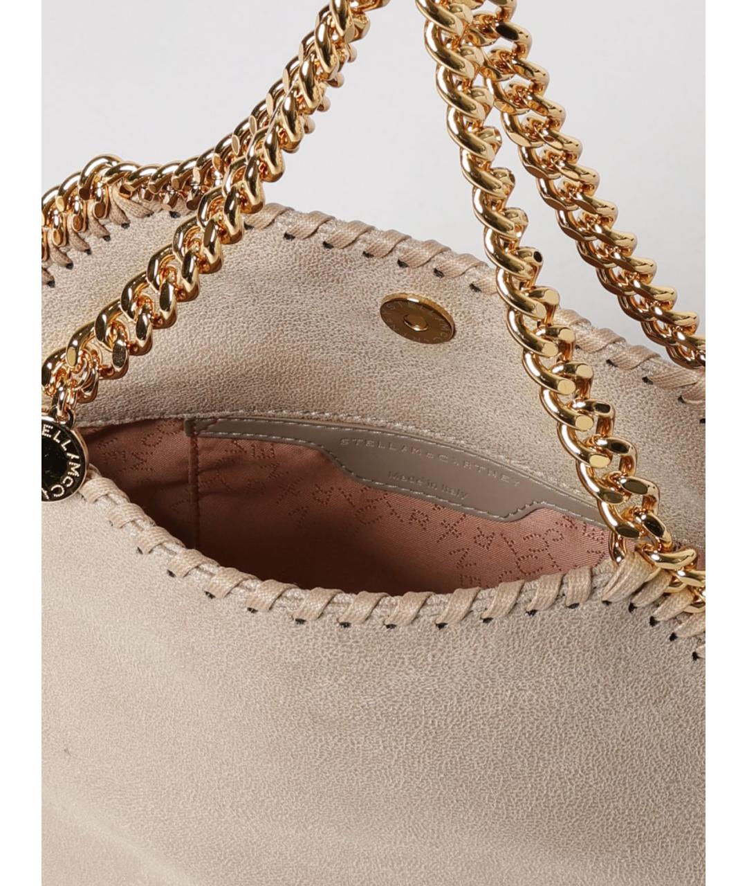 STELLA MCCARTNEY Бежевая синтетическая сумка через плечо, фото 5