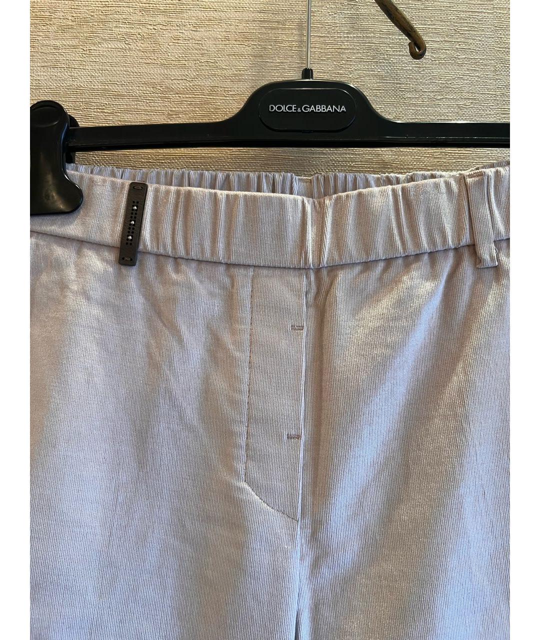 PESERICO Бежевые хлопковые брюки узкие, фото 3