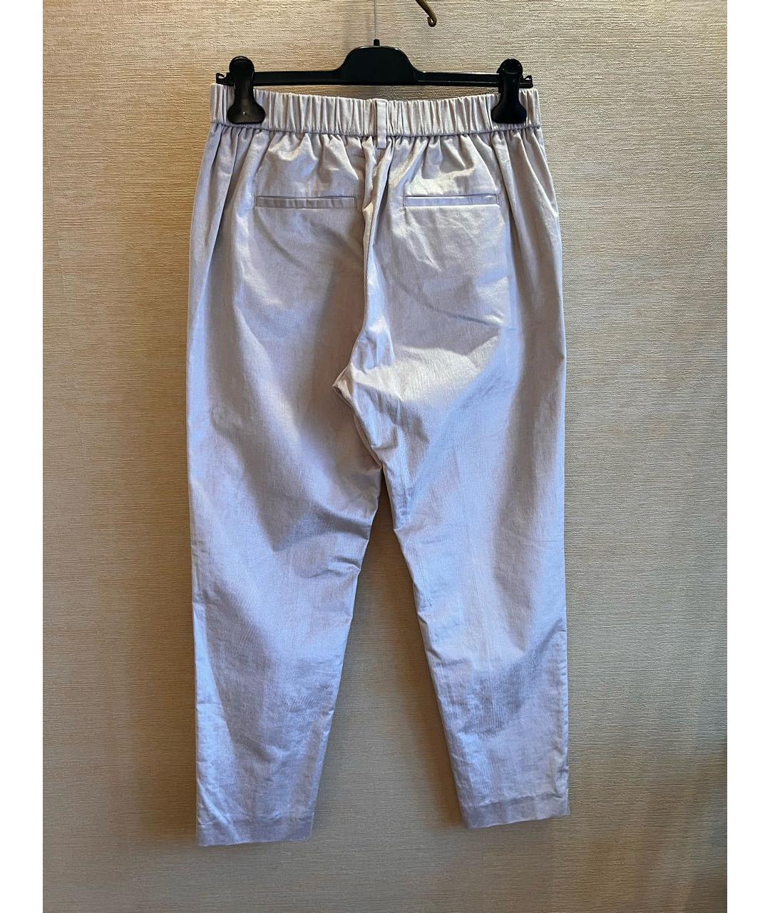 PESERICO Бежевые хлопковые брюки узкие, фото 2