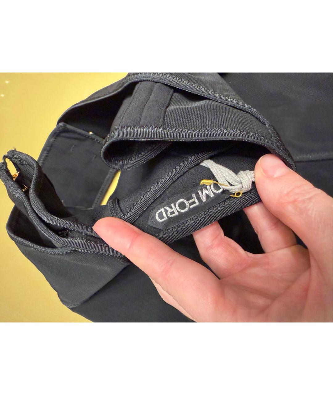 TOM FORD Черные вискозные леггинсы и велосипедки, фото 6