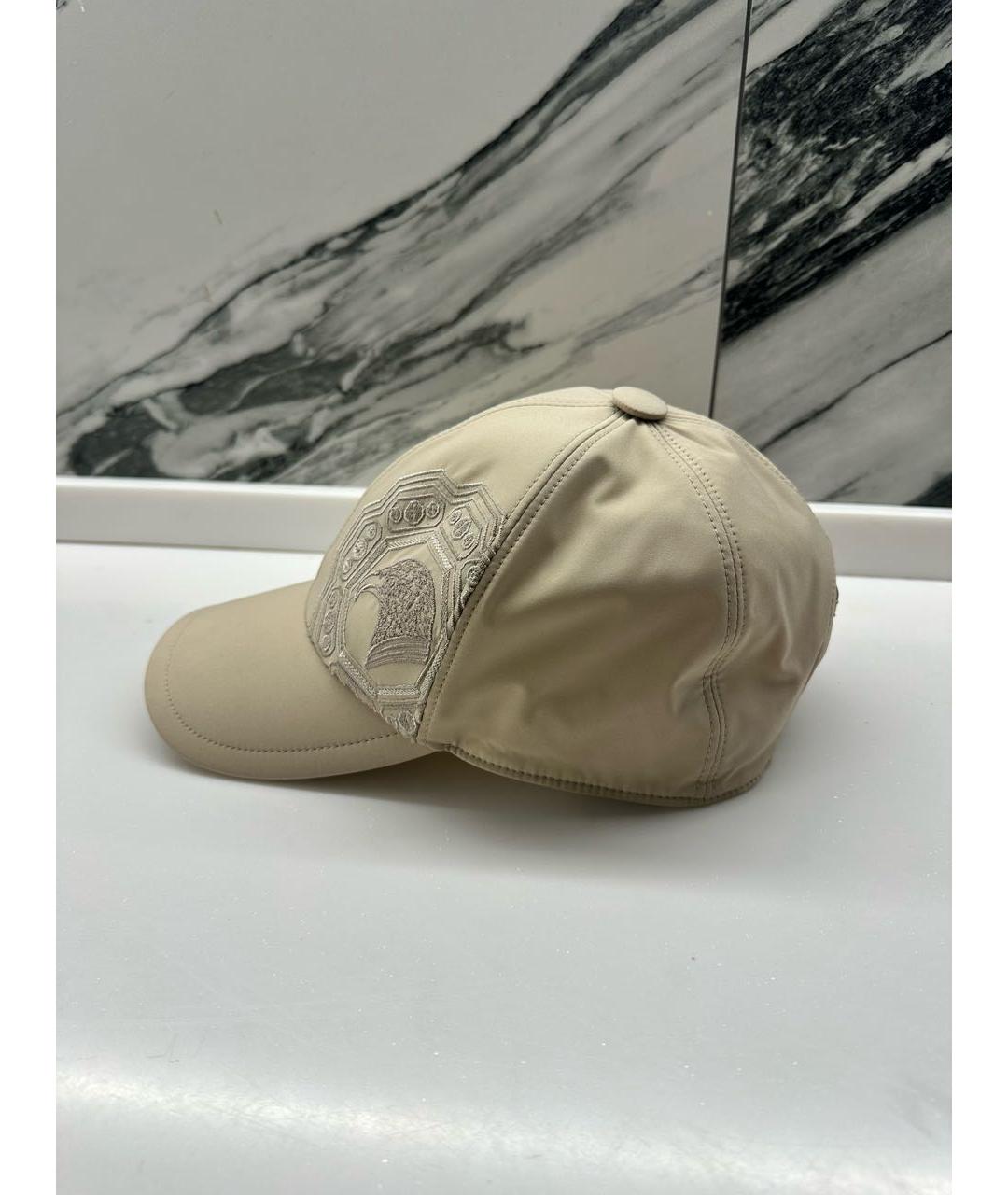 STEFANO RICCI Бежевая синтетическая кепка/бейсболка, фото 3