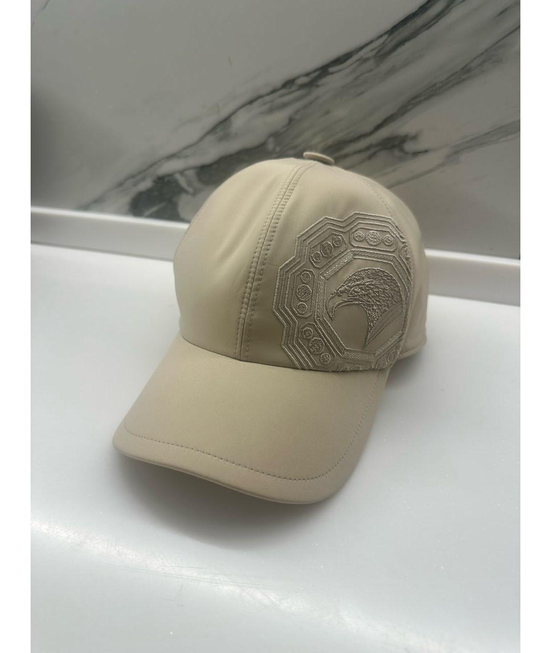 STEFANO RICCI Бежевая синтетическая кепка/бейсболка, фото 7
