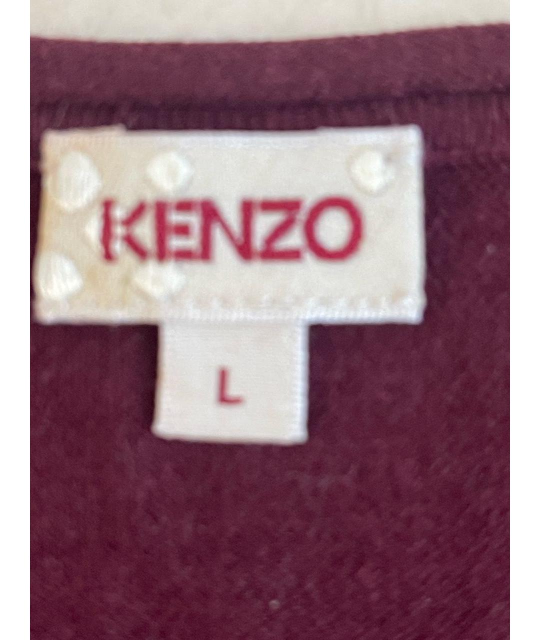 KENZO Бордовая шелковая блузы, фото 6