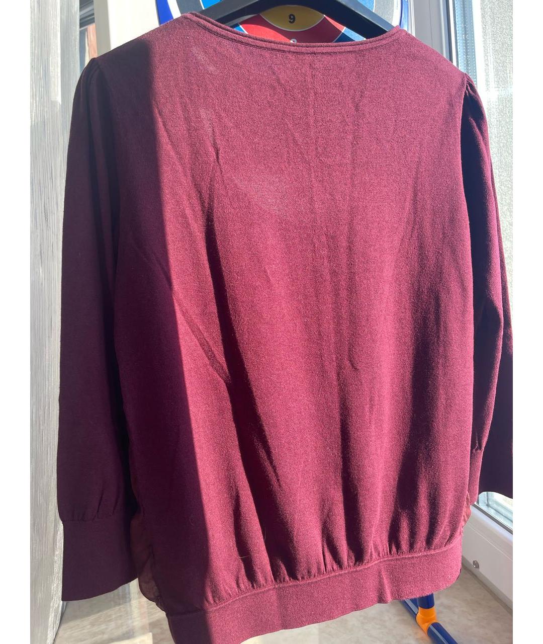 KENZO Бордовая шелковая блузы, фото 4