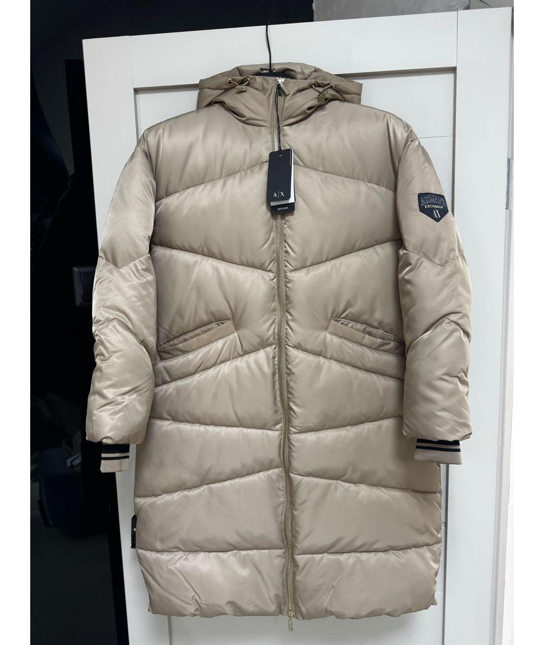 ARMANI EXCHANGE Бежевая полиэстеровая куртка, фото 7