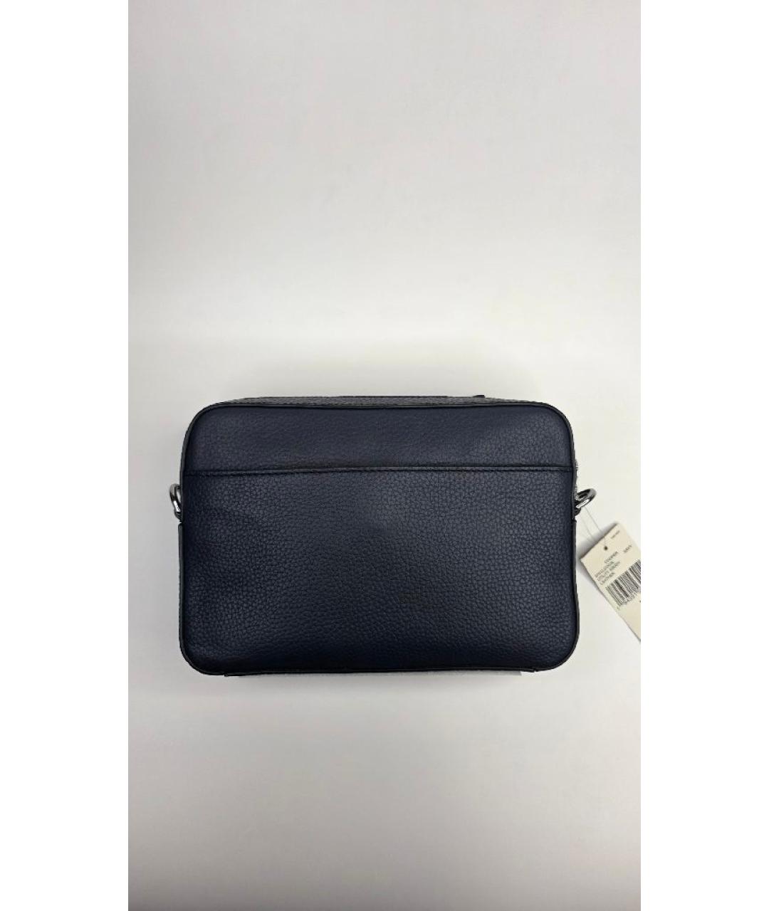 MICHAEL KORS Темно-синяя кожаная сумка на плечо, фото 2