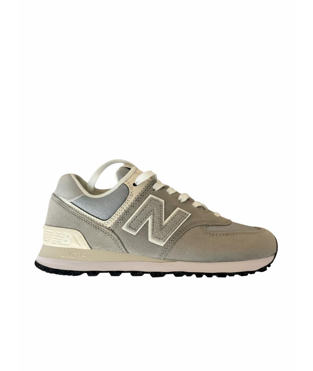 NEW BALANCE Серые текстильные кроссовки, фото 1