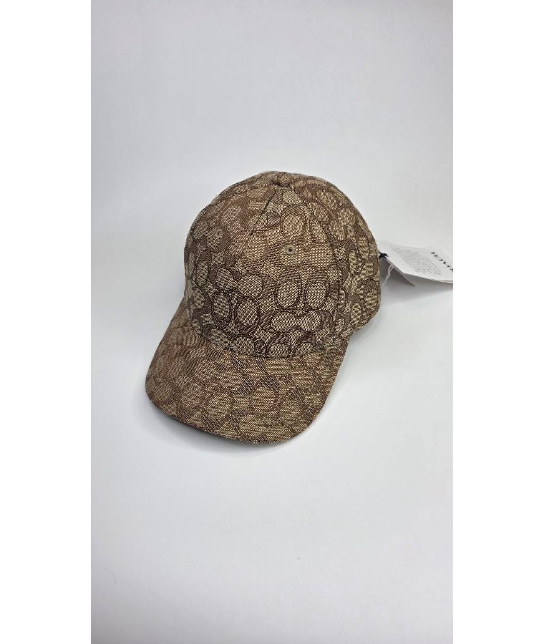 COACH Коричневая хлопковая кепка, фото 9