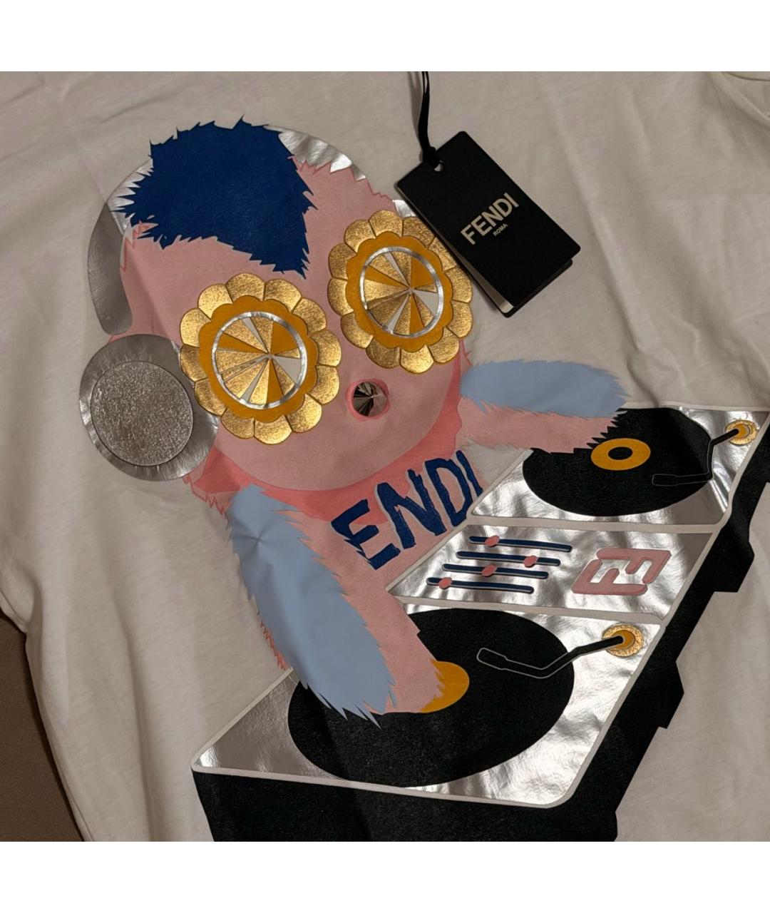 FENDI Белый хлопковый детская футболка / топ, фото 8