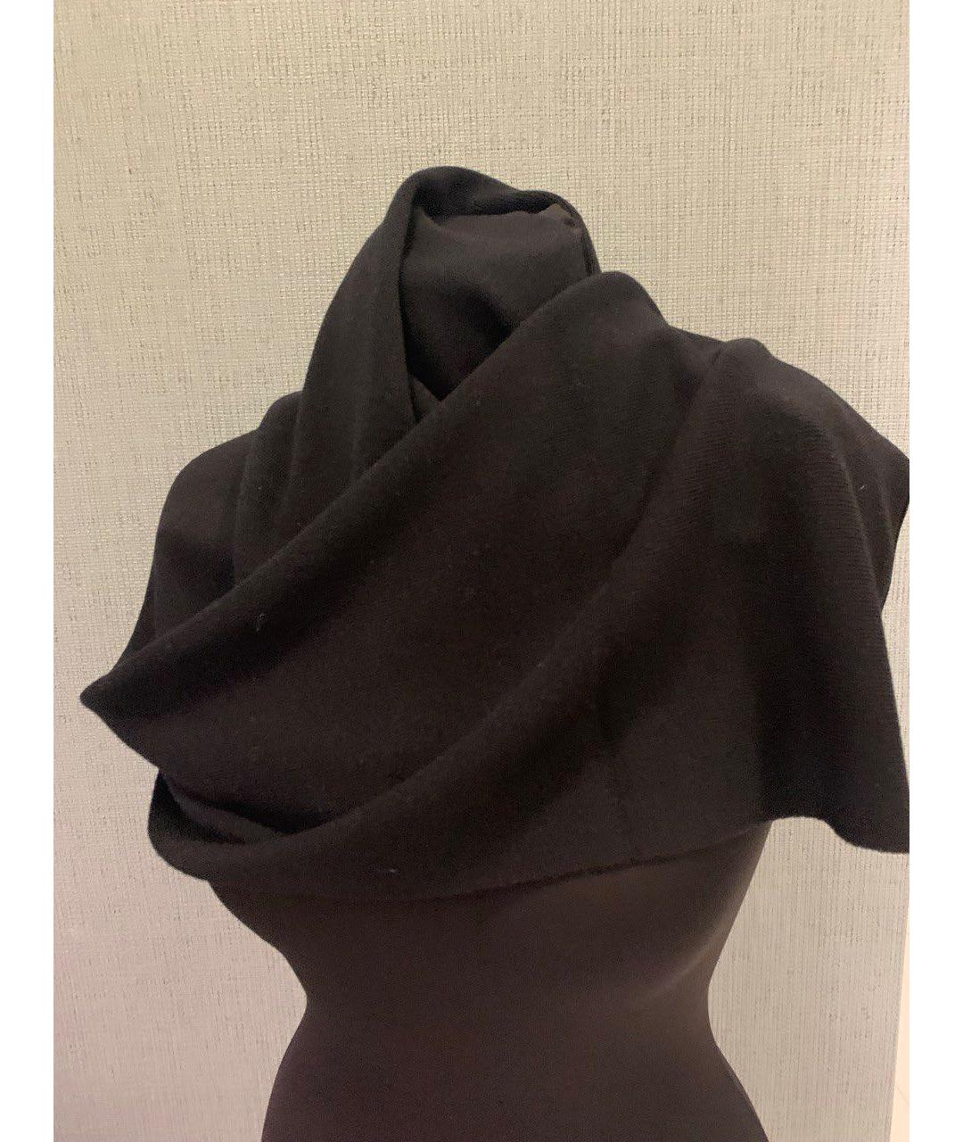 PATRIZIA PEPE Черный шерстяной шарф, фото 3