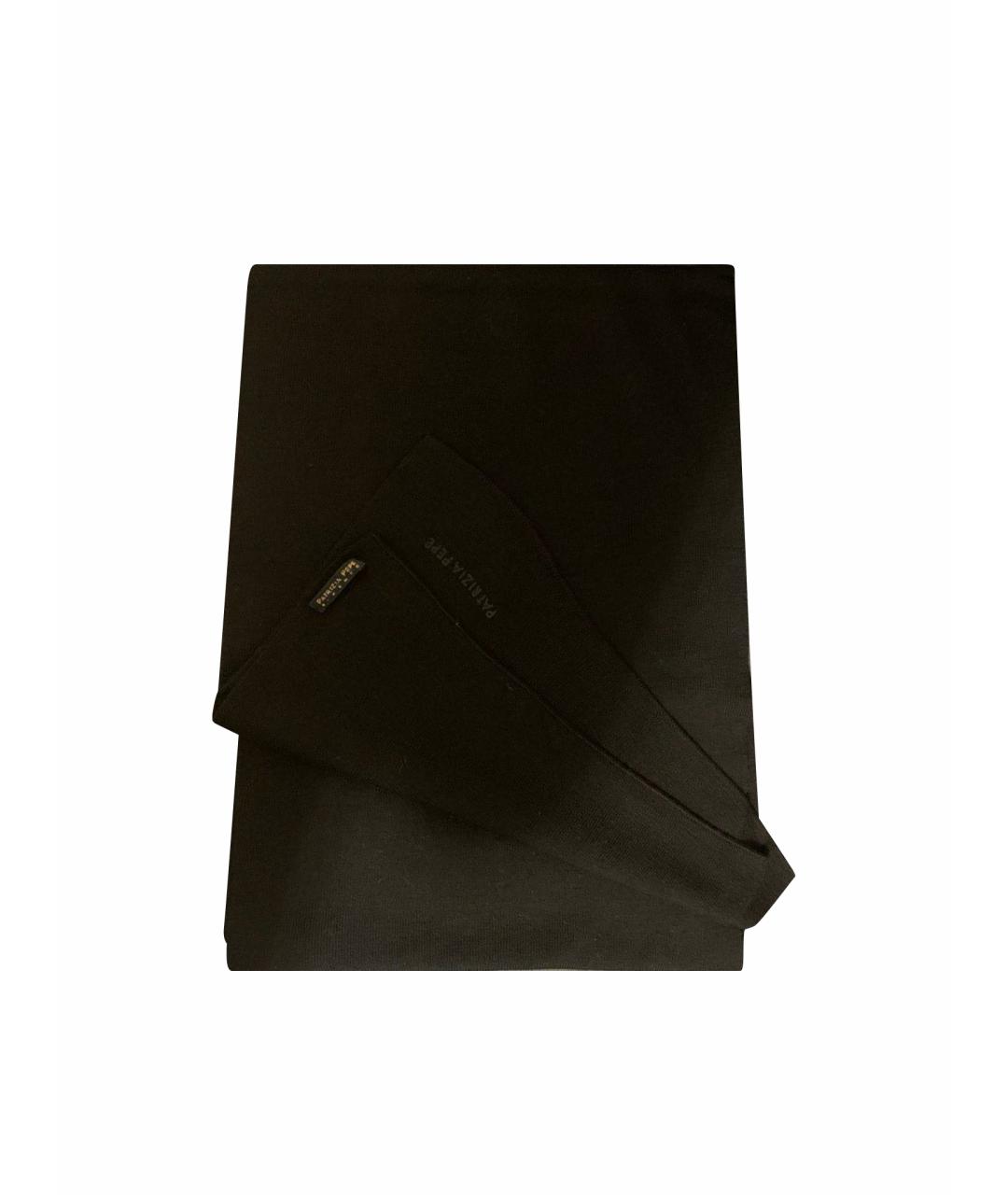 PATRIZIA PEPE Черный шерстяной шарф, фото 1