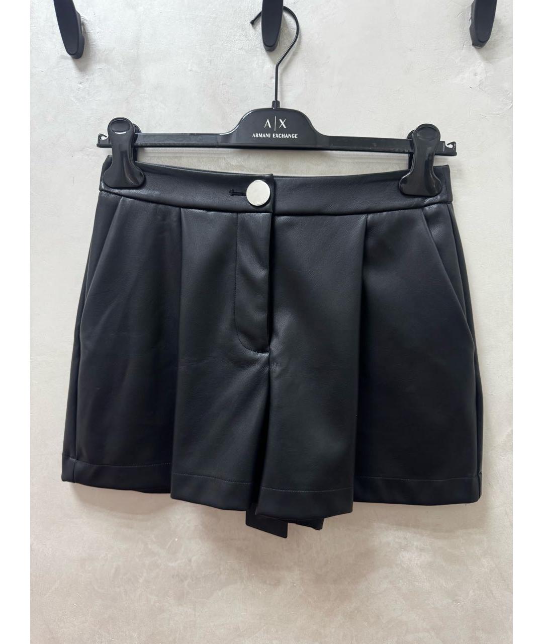 ARMANI EXCHANGE Черные полиуретановые шорты, фото 6