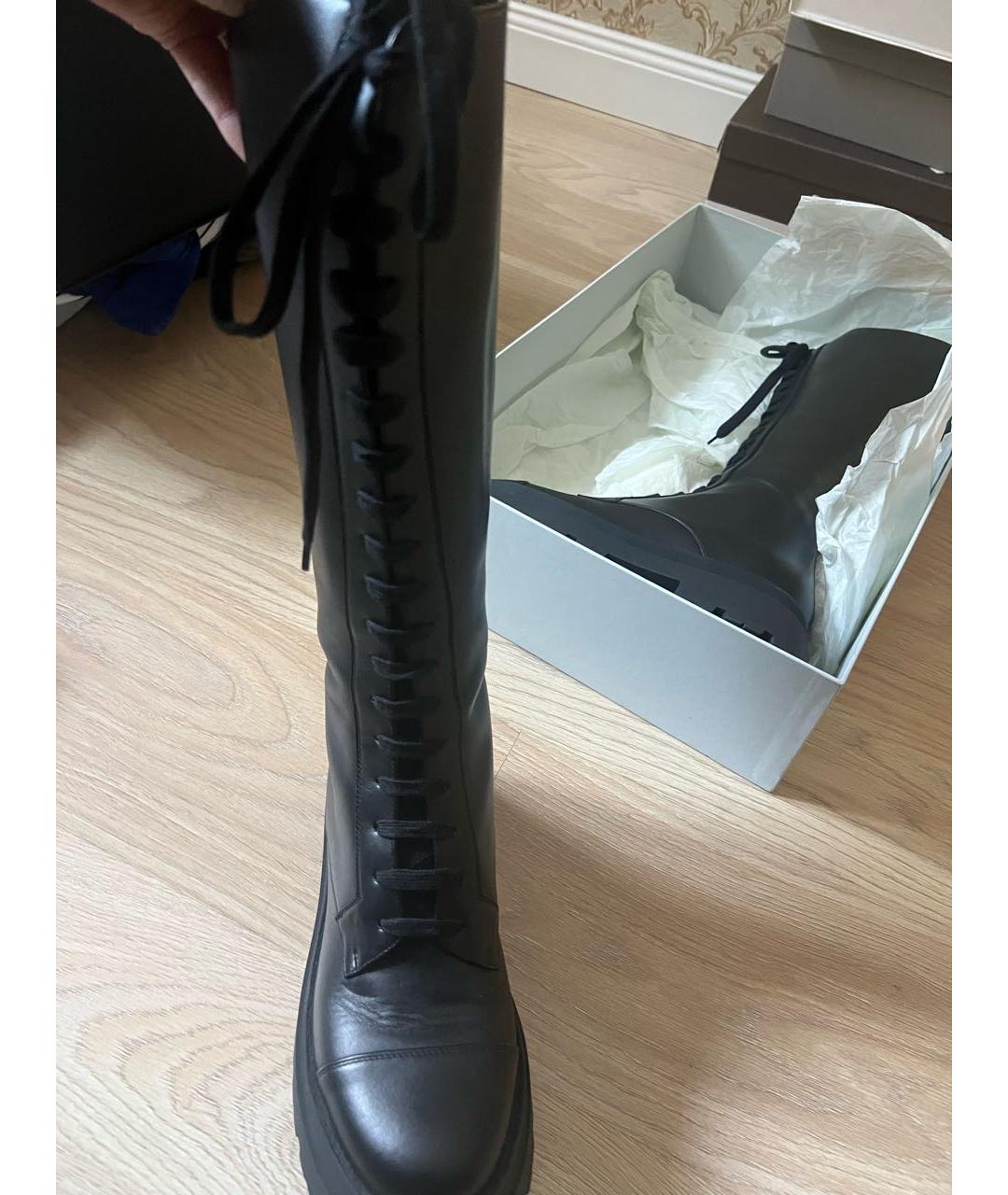 FABIANA FILIPPI Черные кожаные сапоги, фото 5