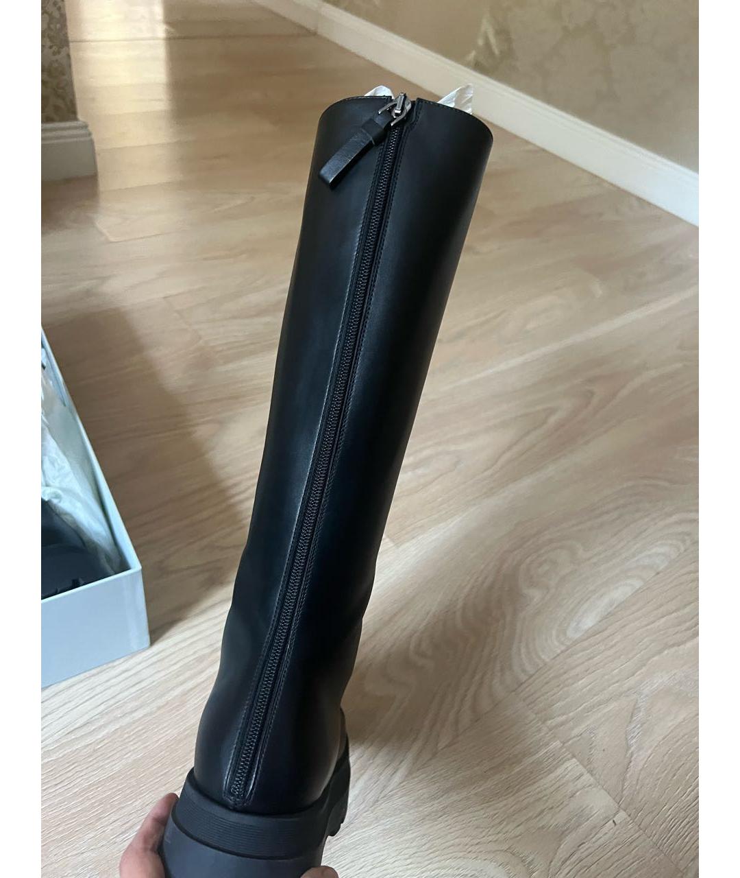 FABIANA FILIPPI Черные кожаные сапоги, фото 4