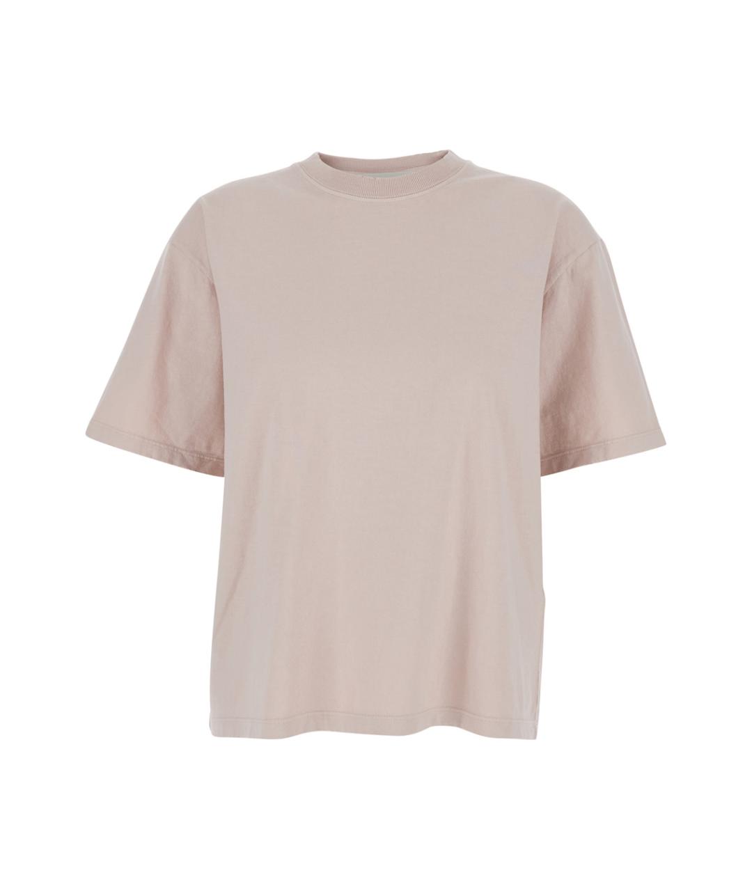 GOLDEN GOOSE DELUXE BRAND Розовая хлопковая футболка, фото 1