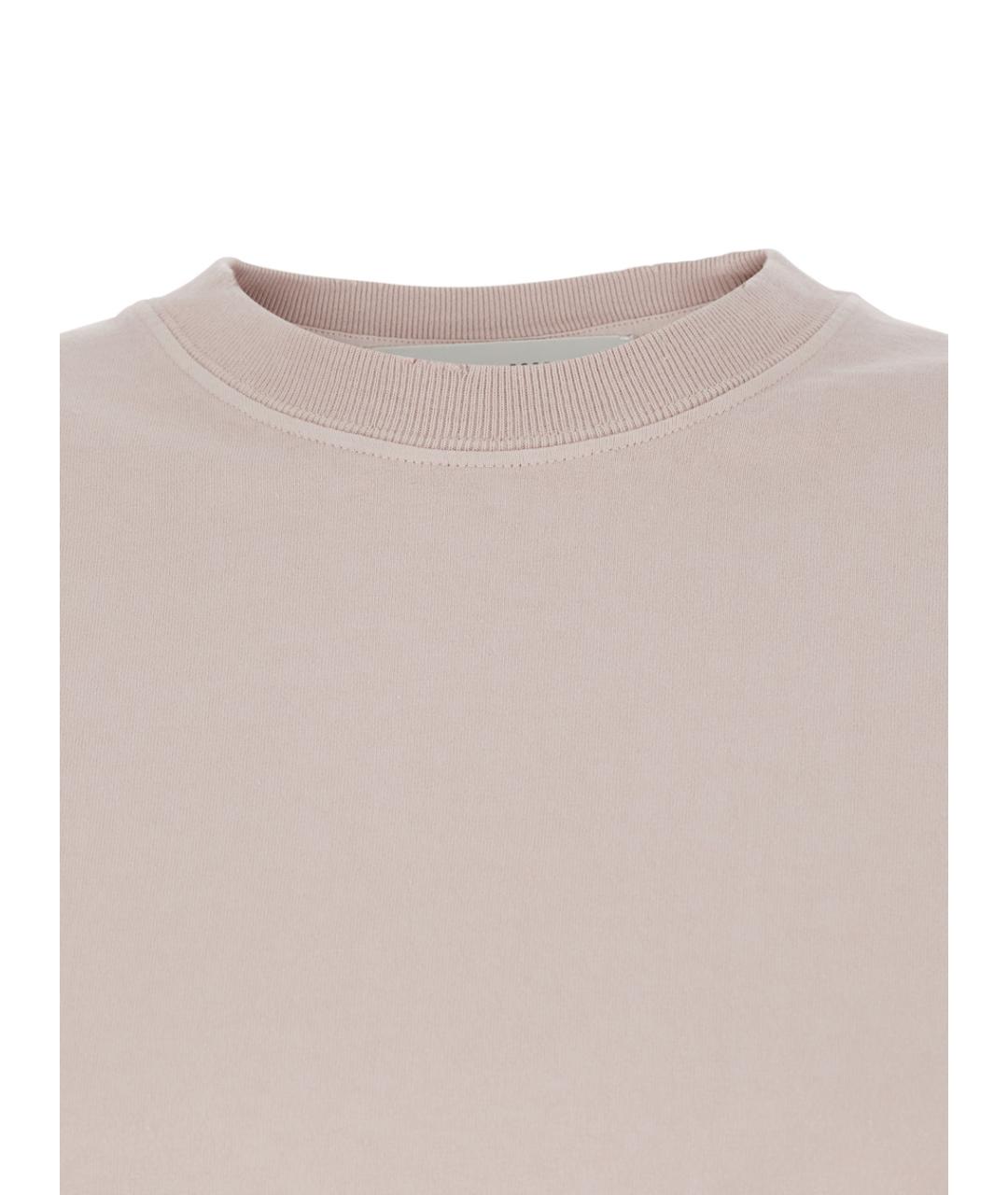 GOLDEN GOOSE DELUXE BRAND Розовая хлопковая футболка, фото 3