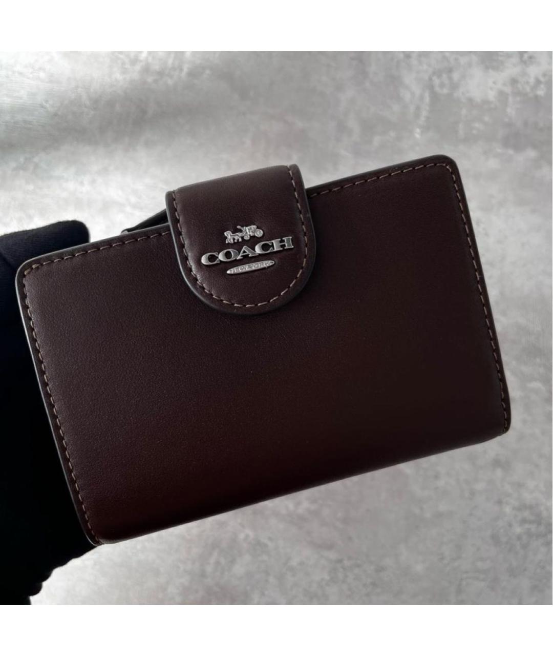 COACH Коричневый кожаный кошелек, фото 2
