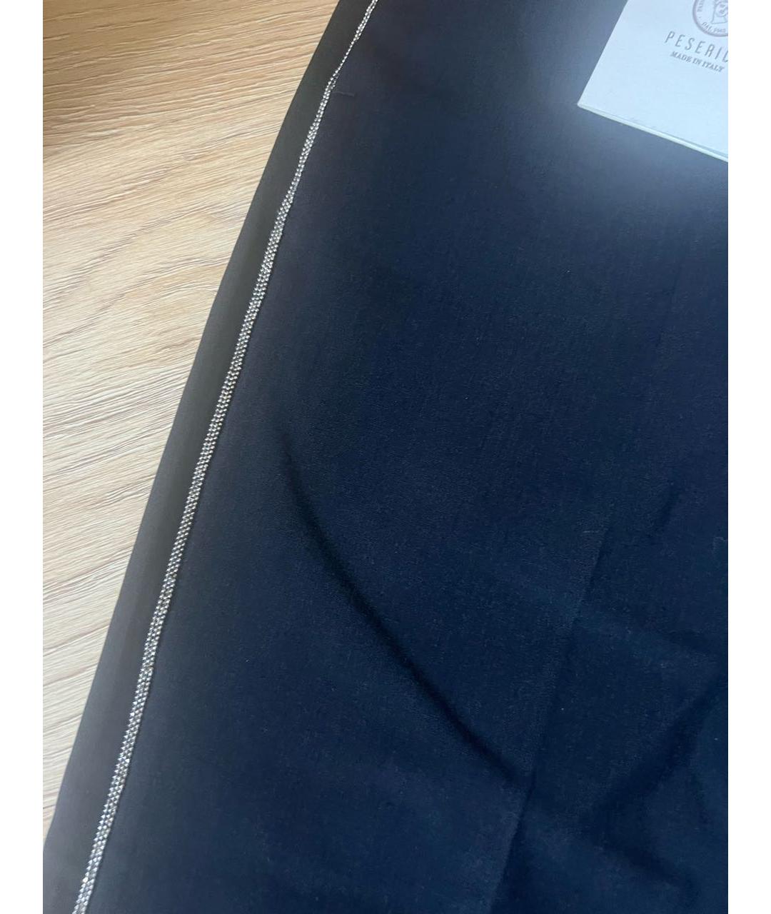 PESERICO Темно-синие вискозные прямые брюки, фото 4