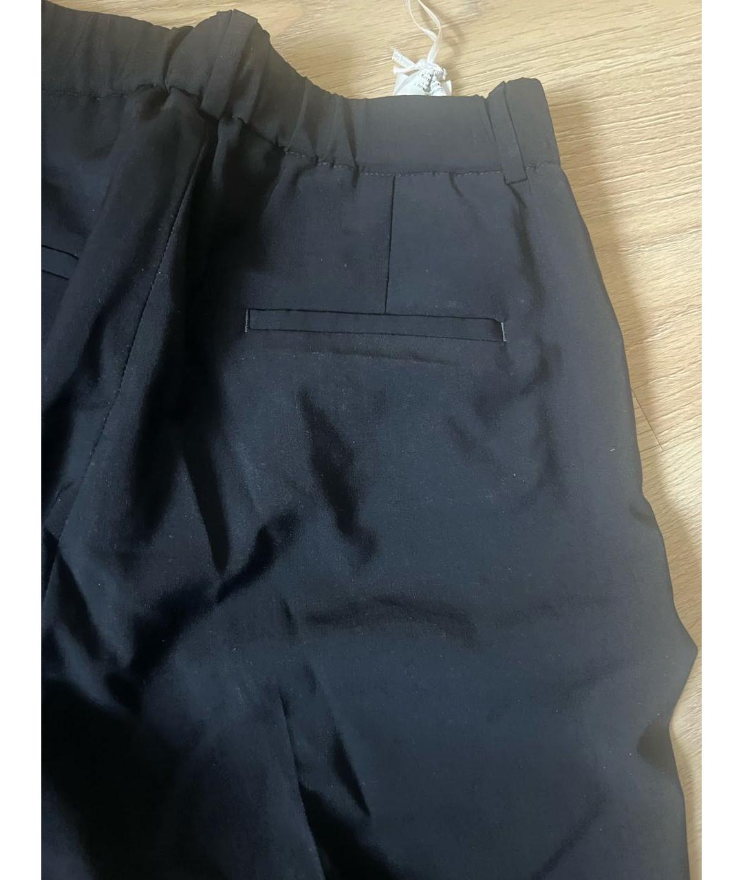 PESERICO Темно-синие вискозные прямые брюки, фото 2