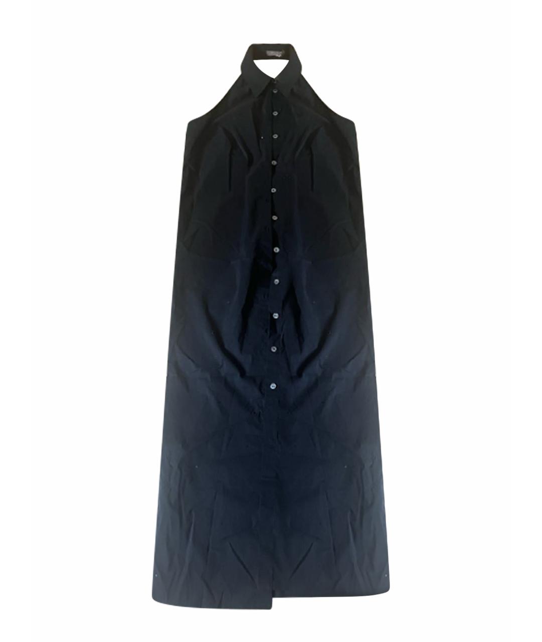 PESERICO Черное хлопко-эластановое повседневное платье, фото 1