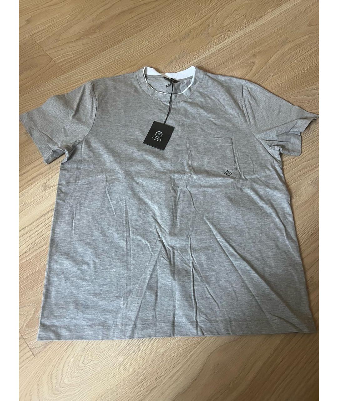 PESERICO Серая хлопковая футболка, фото 5