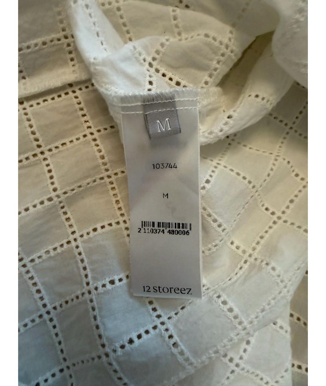 12 STOREEZ Белое хлопковое повседневное платье, фото 4