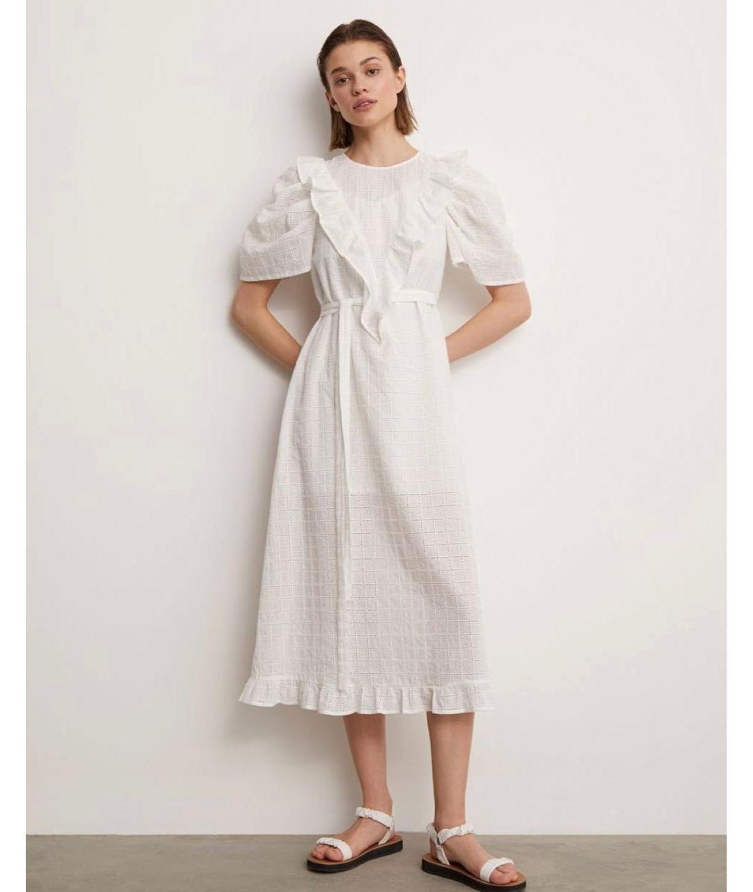 12 STOREEZ Белое хлопковое повседневное платье, фото 5