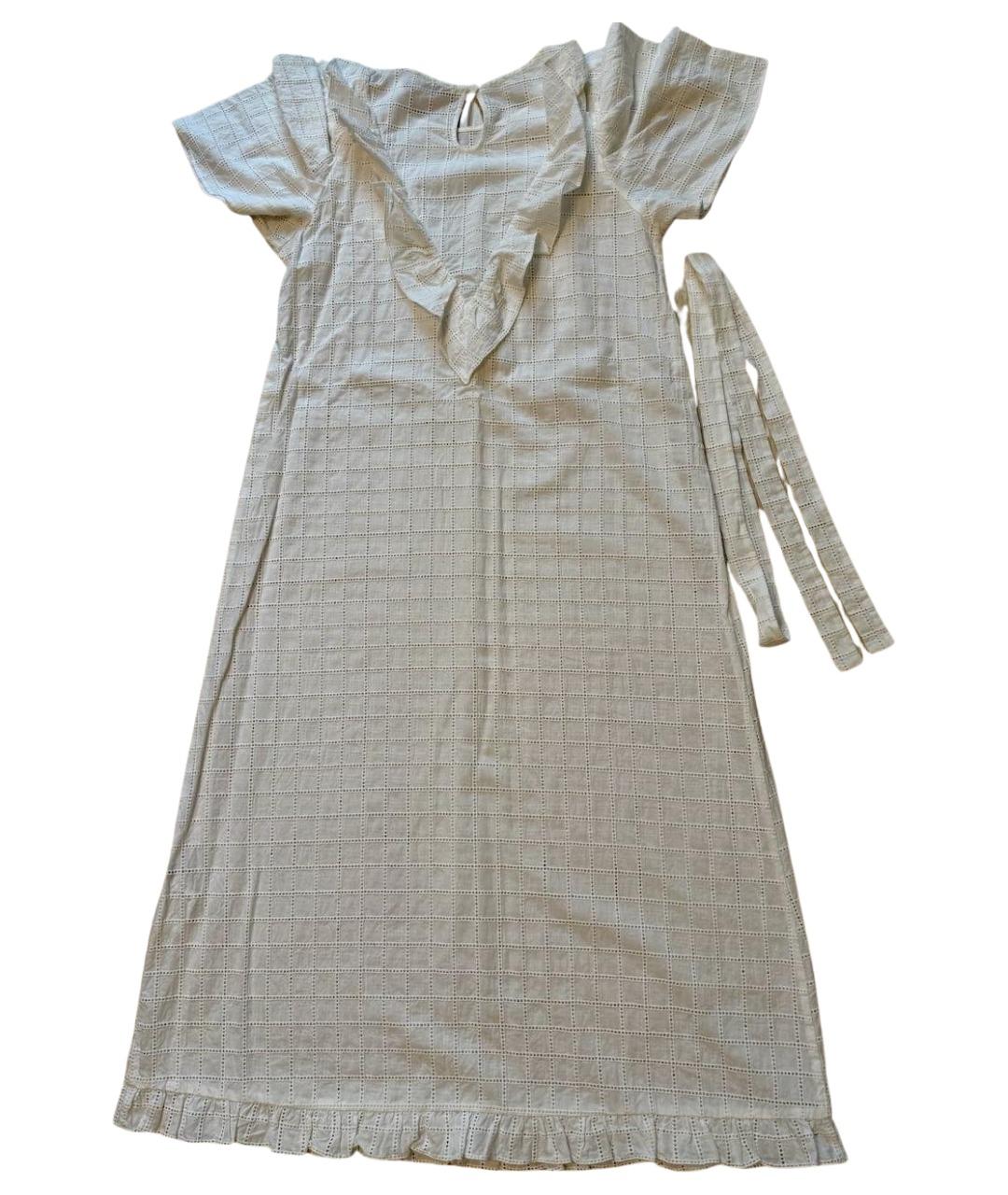 12 STOREEZ Белое хлопковое повседневное платье, фото 1