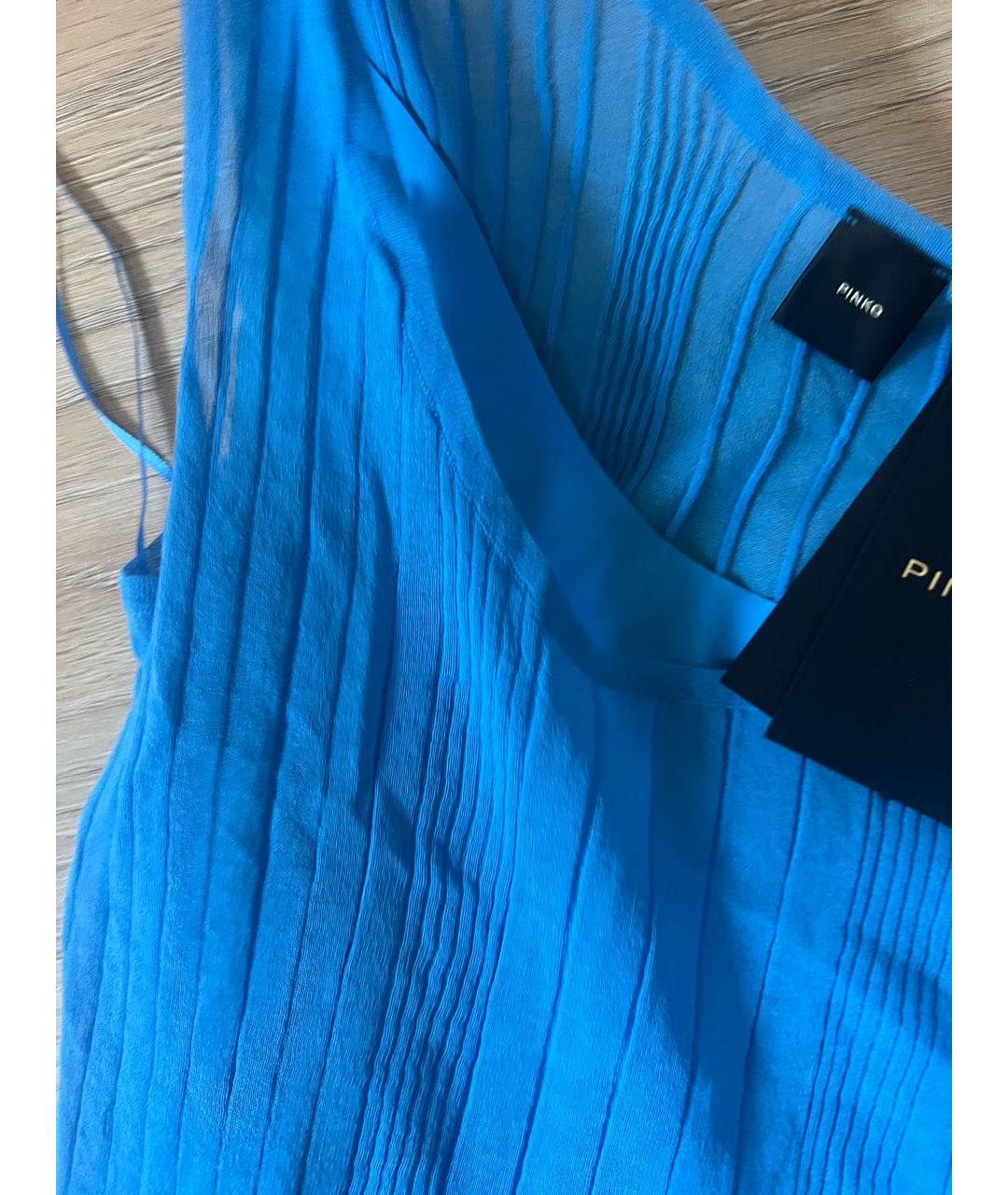 PINKO Голубой вискозный сарафан, фото 5