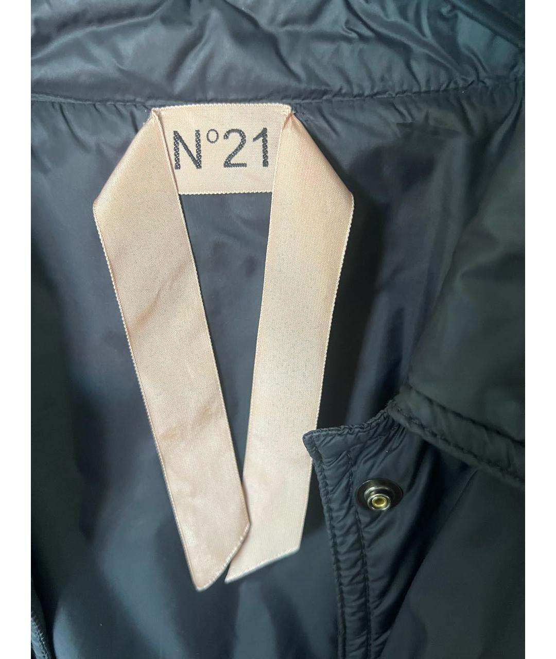 NO. 21 Черная полиамидовая куртка, фото 4