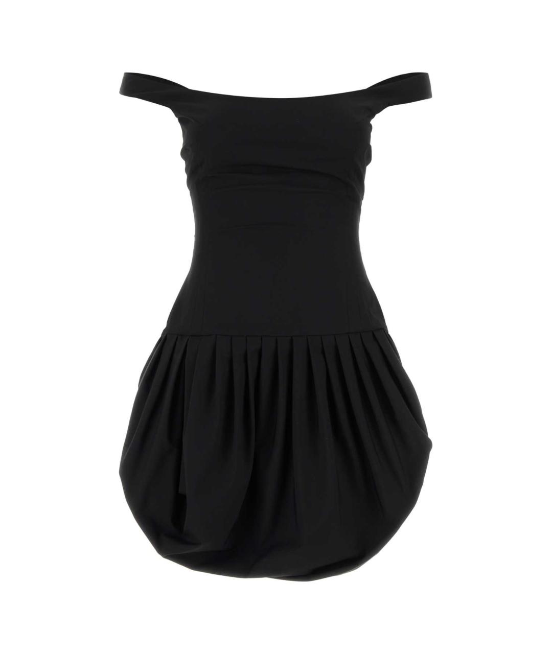 MAGDA BUTRYM Черное полиэстеровое коктейльное платье, фото 1