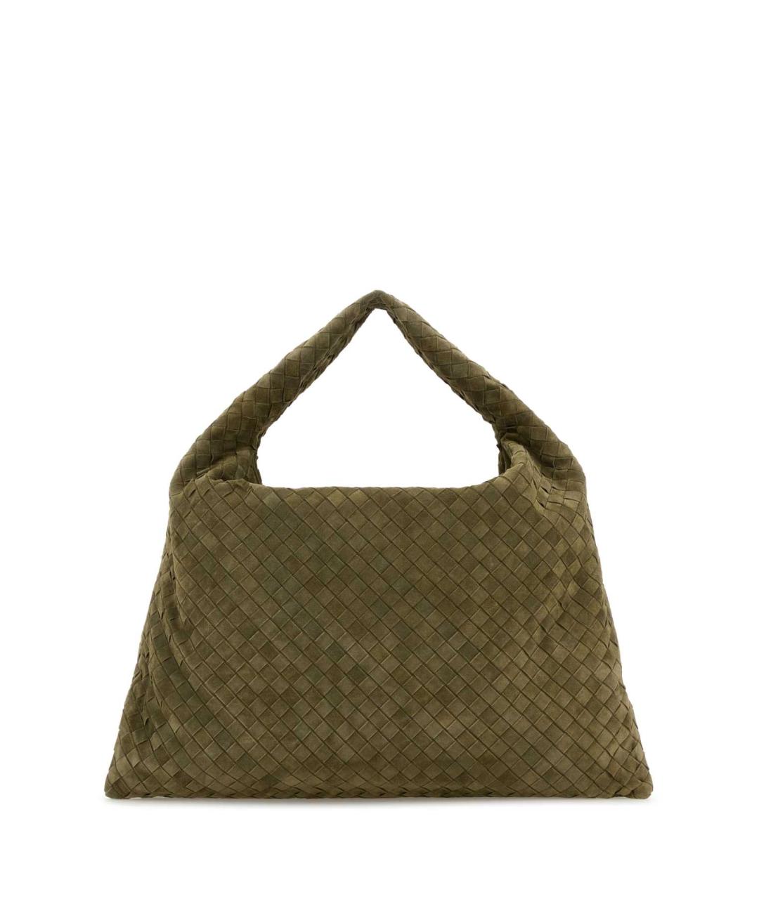 BOTTEGA VENETA Зеленая замшевая сумка через плечо, фото 1