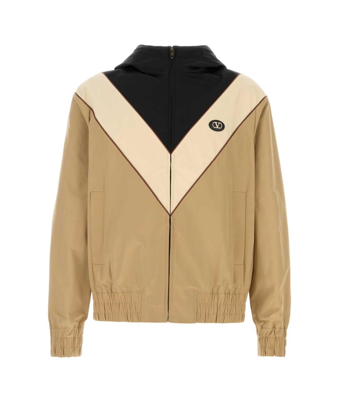 VALENTINO Бежевая полиэстеровая куртка, фото 1