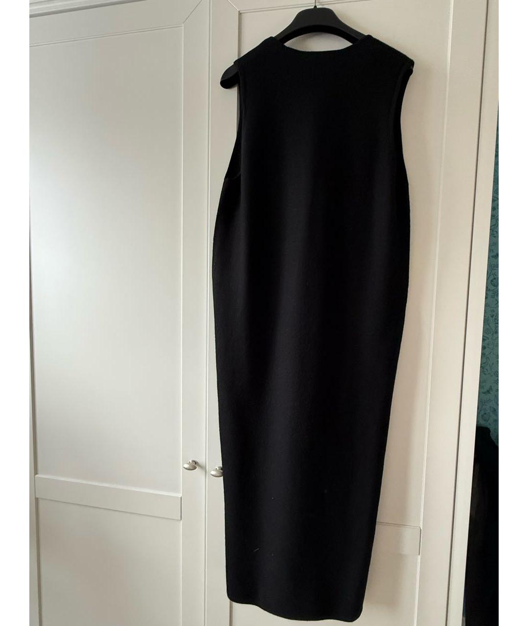 COS Черное шерстяное повседневное платье, фото 2